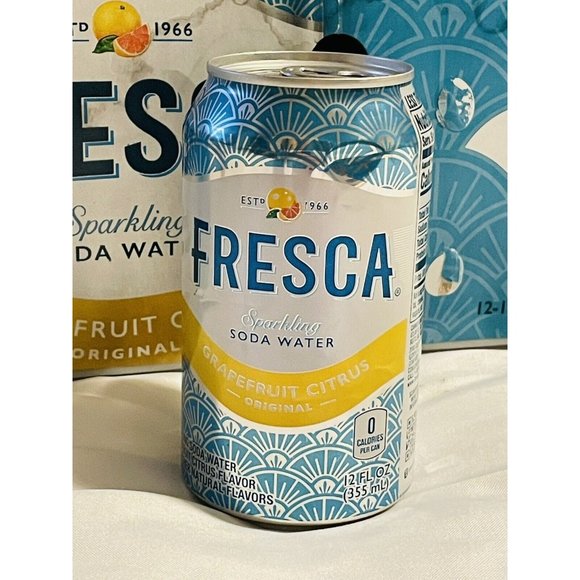 Fresca Sparkling Soda Pop New Sealed Factory Error 1/2 Empty Full Pop Can RARE - Picture 2 of 10